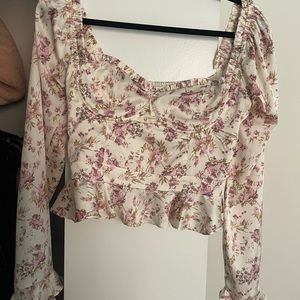 ASTR sweetheart floral top